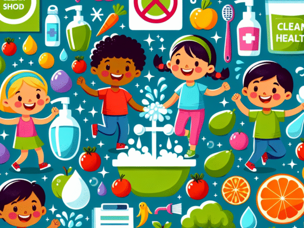 Poster Hidup Bersih dan Sehat yang Mudah Digambar untuk Anak-anak